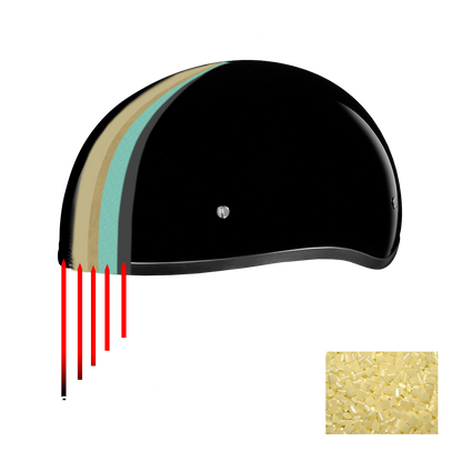 DOT Approved Daytona Skull Cap Half Shell Motorcycle Helmet - Beanie Style for Motorcycles, Cruisers, Scooters, and Mopeds W/O Visor- Hi-Gloss Black