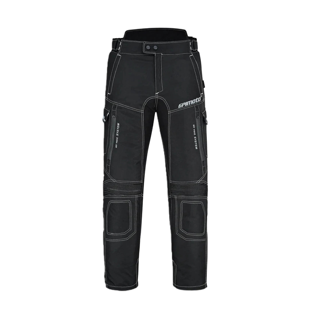 Pantalones de moto impermeables y ajustables de alta calidad - Negro completo