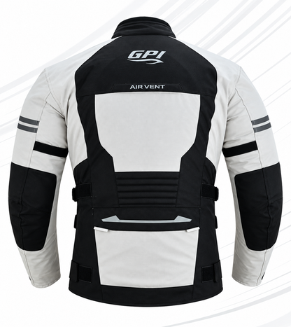 Men’s All-Season 7 Pockets Waterproof High Premium Quality Motorcycle Jacket – Beach/Black-