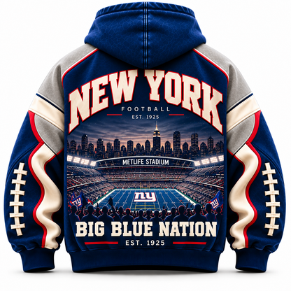New York Big Blue Nation – Premium Oversized Football Hoodie
