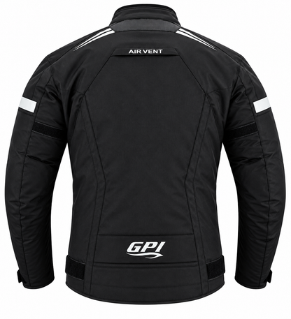 Chaqueta de moto para hombre, suave, ajustable y de alta calidad, para todas las estaciones, con 4 bolsillos, color negro