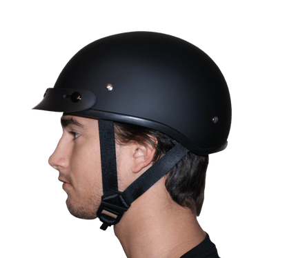 DOT Approved Daytona Motorcycle Half Face Helmet - Skull Cap Graphics for Men & Women, Scooters, ATVs, UTVs & Choppers - W/ Thunder