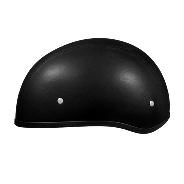 D.O.T. Daytona Skull Cap W/O Visor- Leather Covered