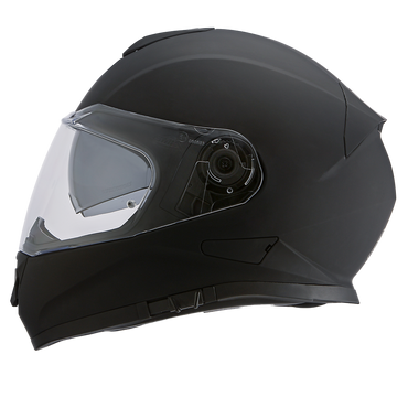 Daytona Detour Full Face Motorcycle Helmet - DOT Certified, Dual Visor, Street Bike Helmet, Men/Women/Youth - Dull Black