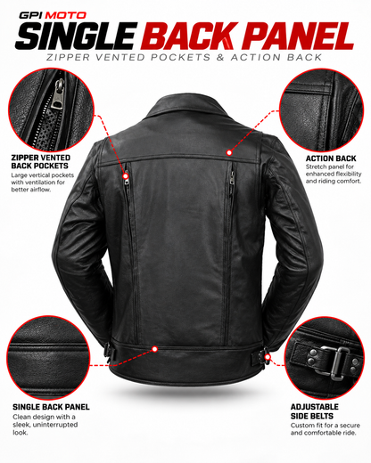 Mastermind Men's Motorcycle Leather Jacket
