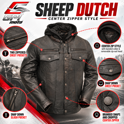 Vendetta Men's Motorcycle Leather Jacket