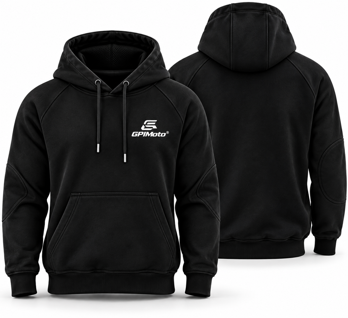GPI Moto Men’s Armored Motorcycle Riding Hoodie – Certified CE Protection | Aramid Reinforced
