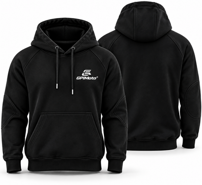 GPI Moto Men’s Armored Motorcycle Riding Hoodie – Certified CE Protection | Aramid Reinforced
