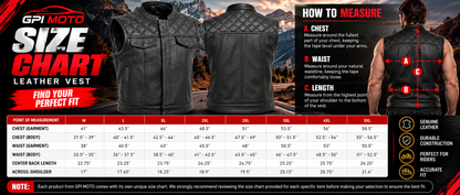Upside Men's Club Style Leather Vest