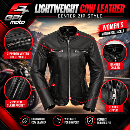 Roxy - Women's Leather Motorcycle Jacket