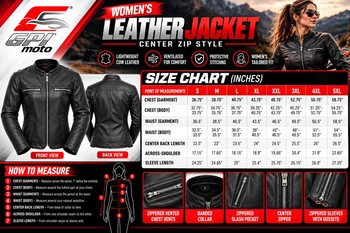Roxy - Women's Leather Motorcycle Jacket