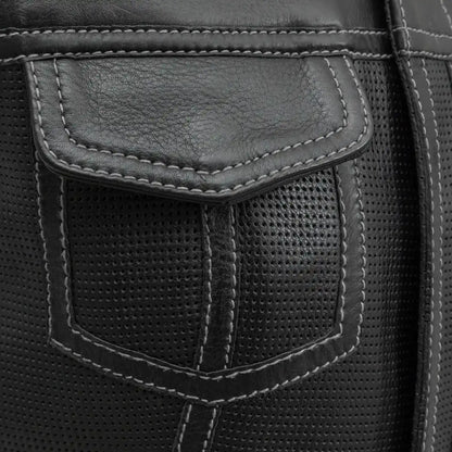 Jessica Perforated Women's Motorcycle Leather Vest