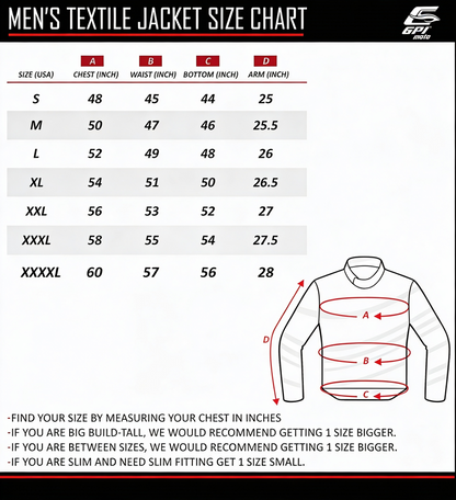 Men’s All-Season High Premium Quality Soft Adjustable Motorcycle Jacket – 6 Pockets, Grey/Black