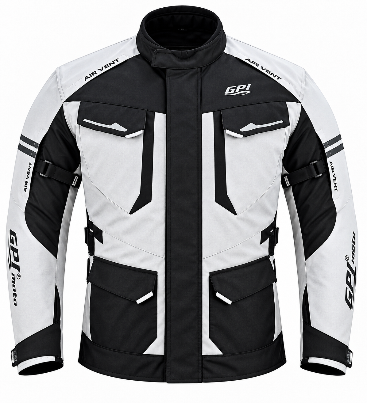 Men’s All-Season 7 Pockets Waterproof High Premium Quality Motorcycle Jacket – Beach/Black-
