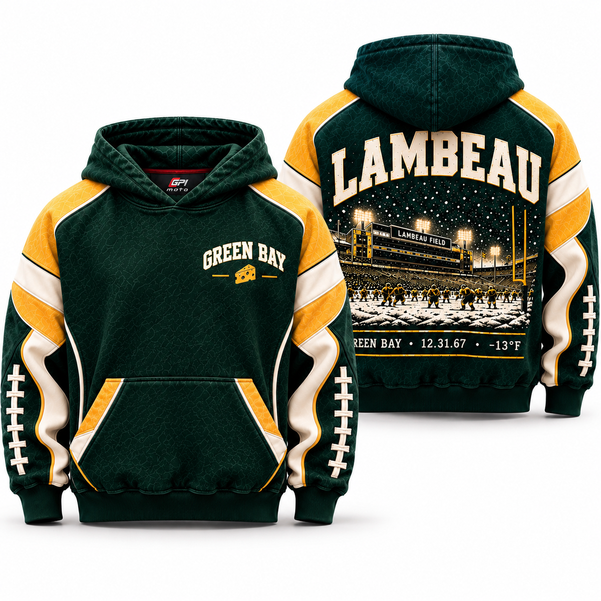 Green Bay Football Heritage – Premium Oversized Hoodie