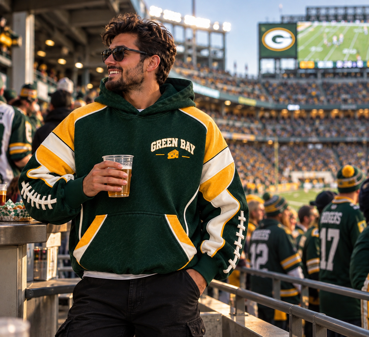 Green Bay Football Heritage – Premium Oversized Hoodie