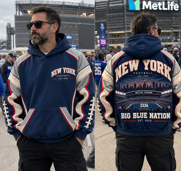 New York Big Blue Nation – Premium Oversized Football Hoodie