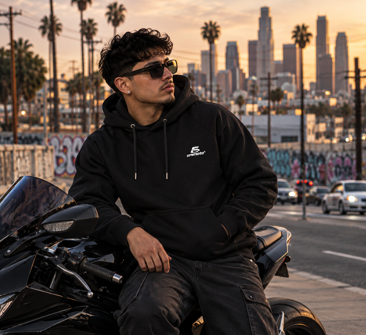 GPI Moto Men’s Armored Motorcycle Riding Hoodie – Certified CE Protection | Aramid Reinforced