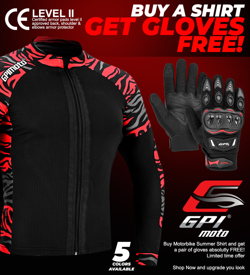 Men's Mesh Motorcycle Shirt | CE Level 2 Certified Protection |