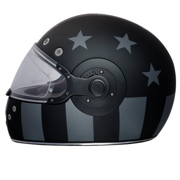 DOT Daytona Retro Full Face Motorcycle Helmet: Vintage Style for Men, Women, & Youth - W/ Captain America Stealth