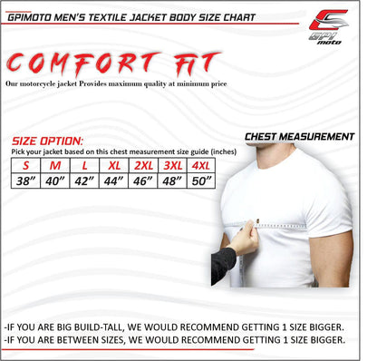 Men's All Season High Premium Quality 4 Pockets Waterproof Motorcycle Jacket – Black/White