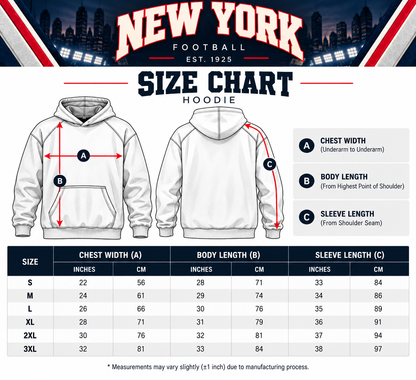 New York Big Blue Nation – Premium Oversized Football Hoodie